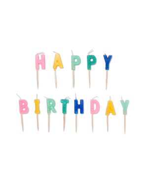 bougies pour gâteau d’anniversaire happy birthday - 14280155 - HEMA