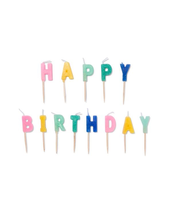 bougies pour gâteau d’anniversaire happy birthday - 14280155 - HEMA