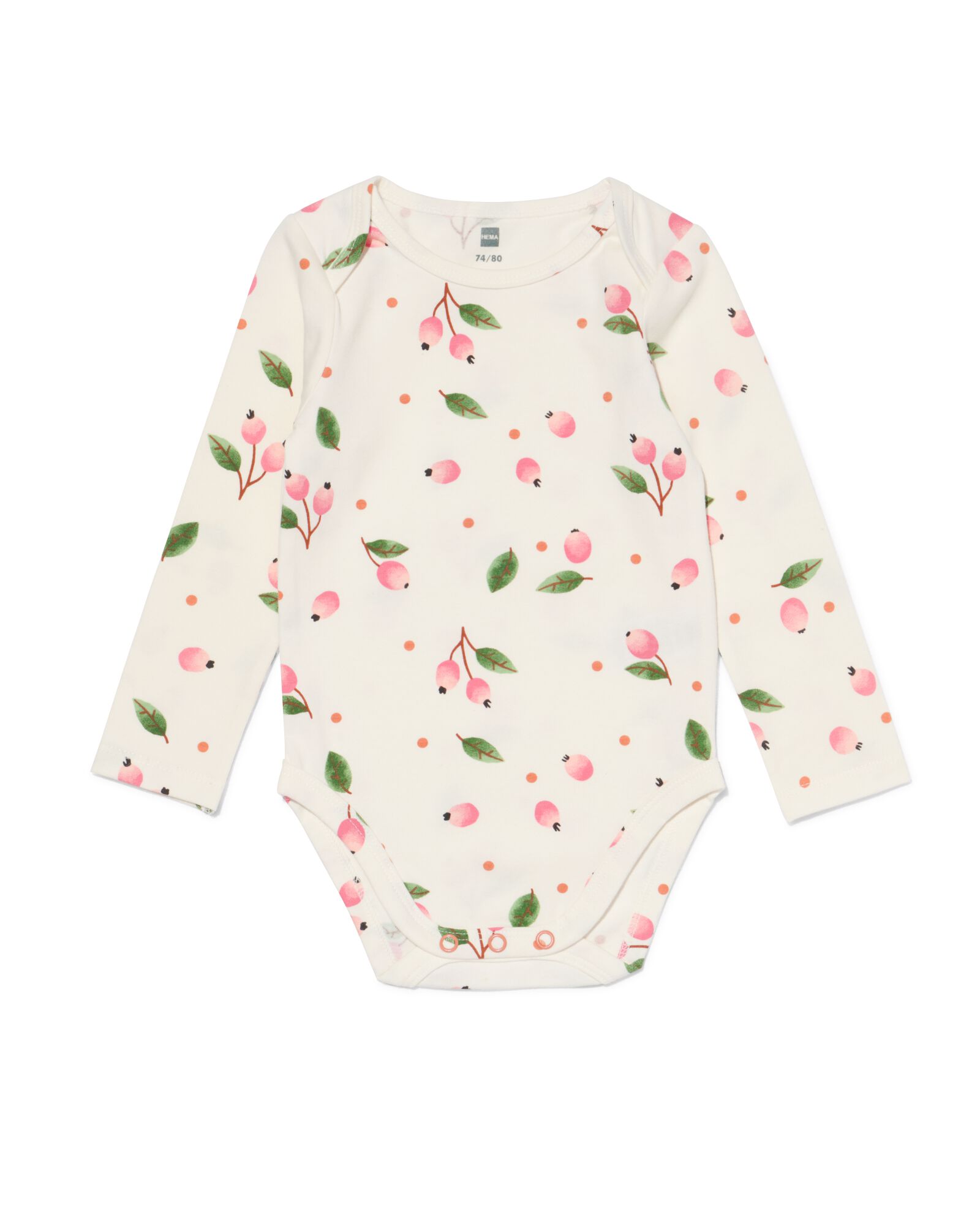 Baby-Body, Biobaumwolle/Elasthan, Rosenknospen eierschalenfarben - 33394720OFFWHITE - HEMA