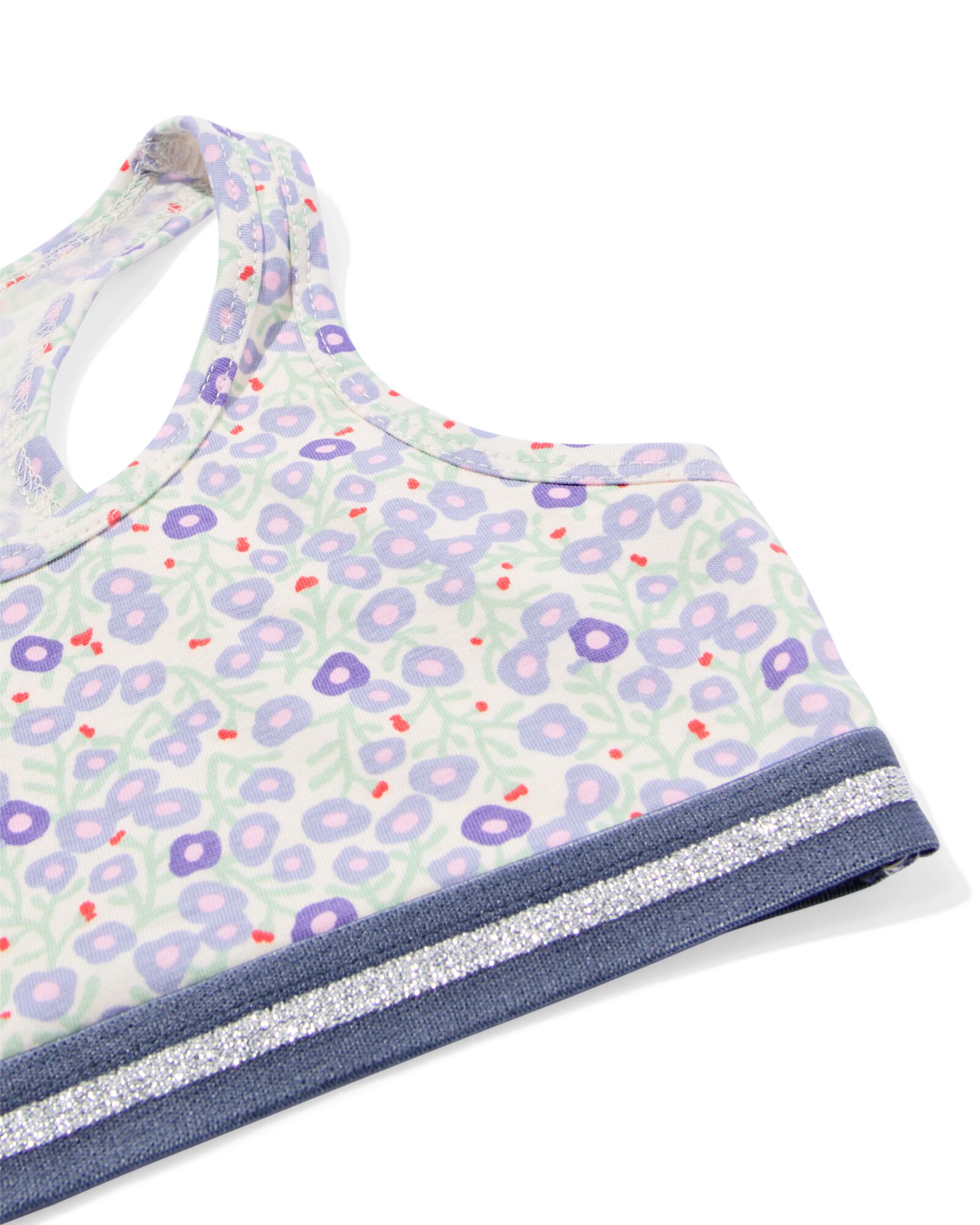 kinder crop top bloem - 2 stuks roze - 19380270PINK - HEMA