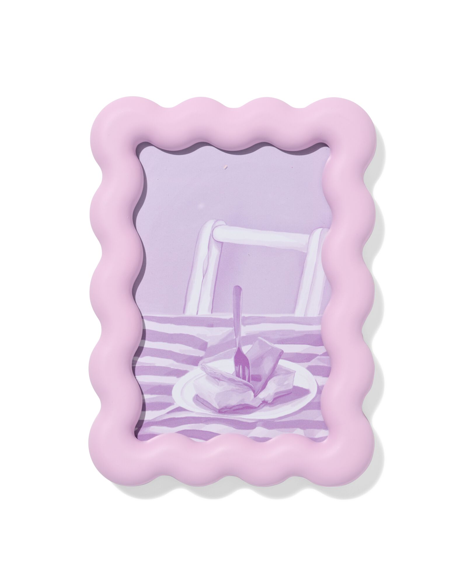 cadre photo 10x15 cm bois ondul&eacute; lilas - 13625026 - HEMA