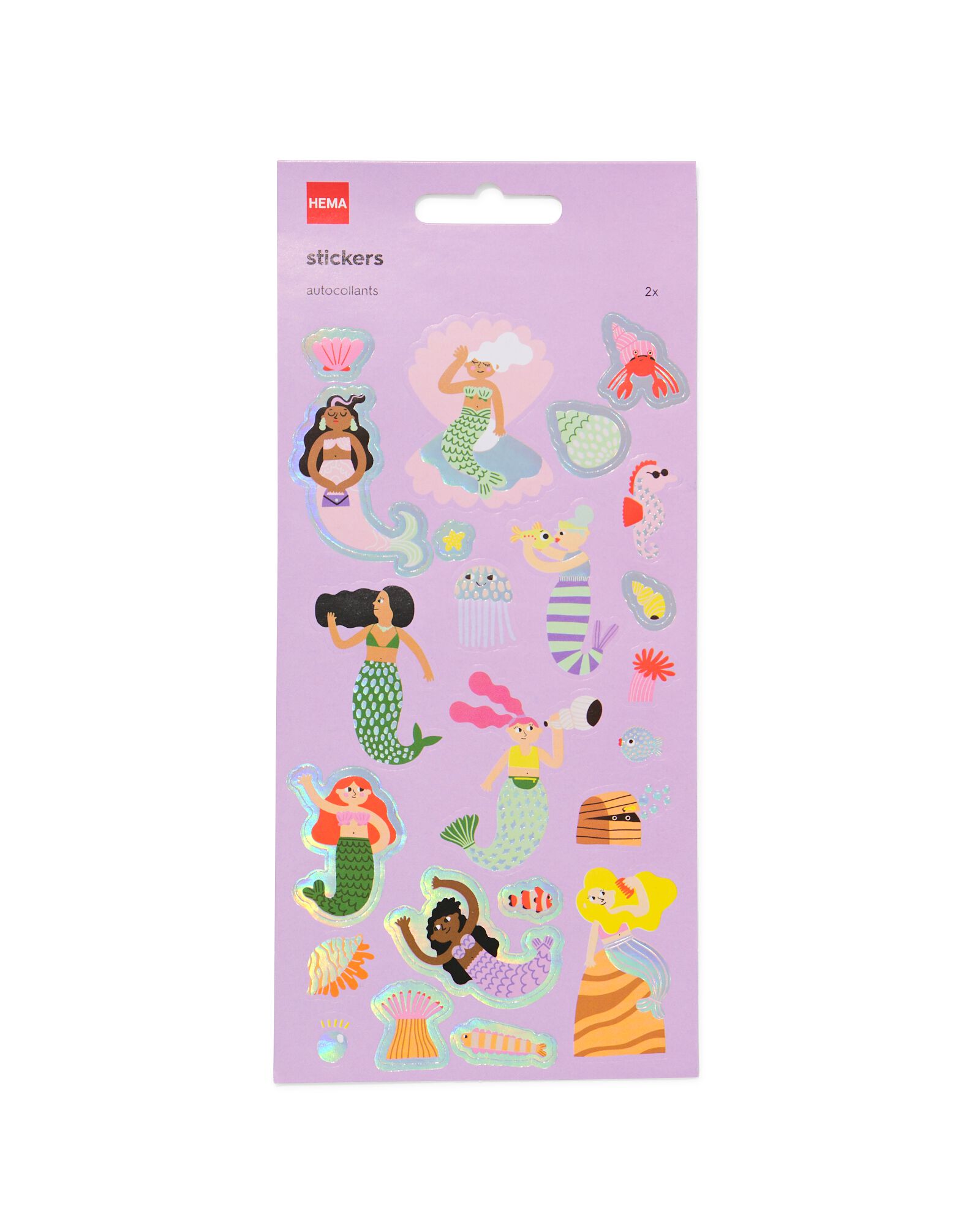 Aufkleberb&ouml;gen Meerjungfrauen &ndash; 2 St&uuml;ck - 15900195 - HEMA