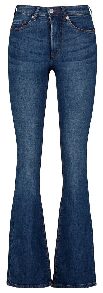 figurformende Damen-Jeans, Bootcut mittelblau mittelblau - 1000026674 - HEMA