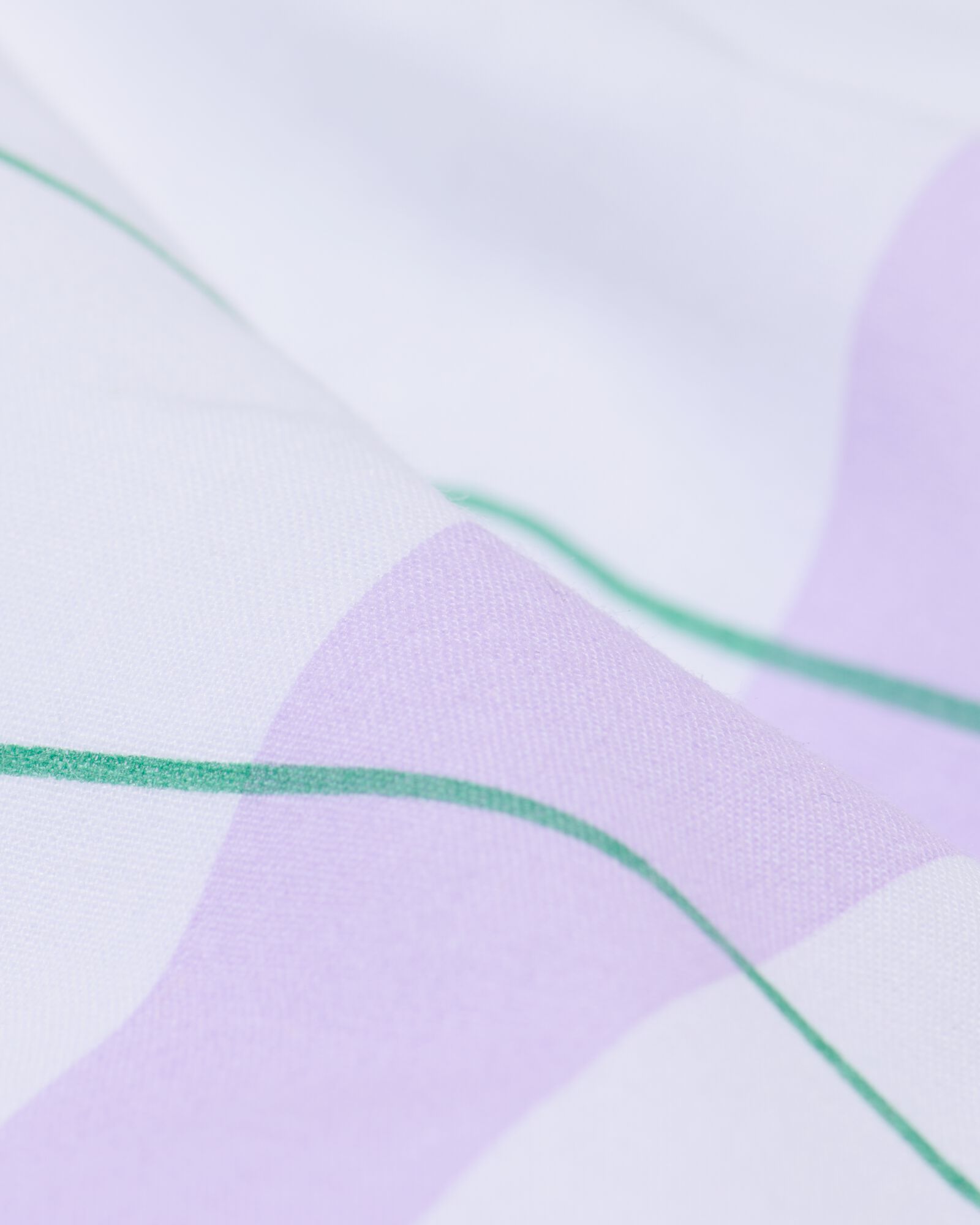 housse de couette en coton doux 200x200/220 blocs lilas - 5760135 - HEMA