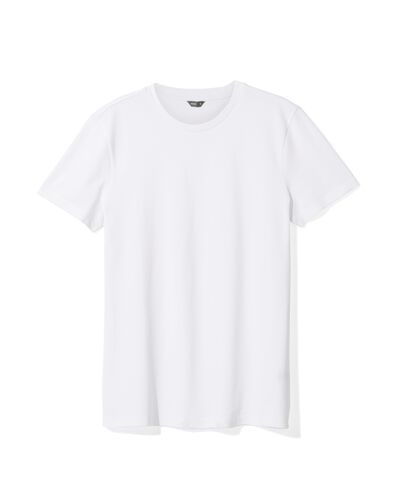 t-shirt homme piqué blanc XXL - 2115928 - HEMA