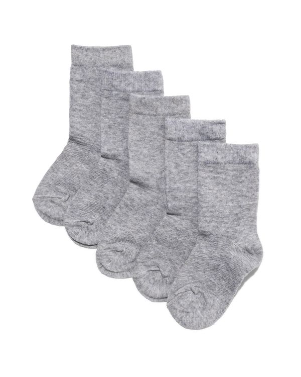 chaussettes enfant - 5 paires gris chin&eacute; gris chin&eacute; - 1000001850 - HEMA