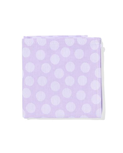 torchon 65x65 coton lilas &agrave; pois - 5440255 - HEMA