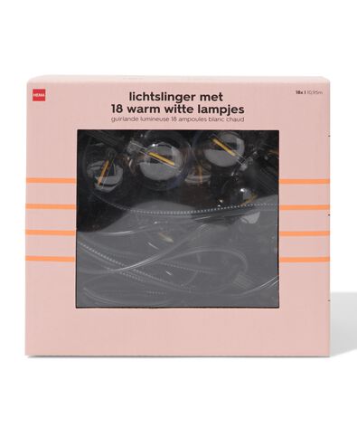 guirlande lumineuse de 10,95 m avec 18 lumi&egrave;res blanc chaud pour l'ext&eacute;rieur - 41822246 - HEMA