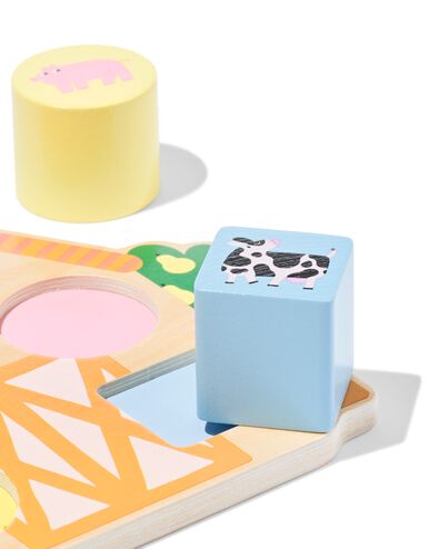 Rasselpuzzle 23 &times; 20 &times; 5 cm, Bauernhof, Holz - 15100208 - HEMA