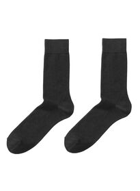2 paires de chaussettes bambou homme noir noir - 1000012000 - HEMA