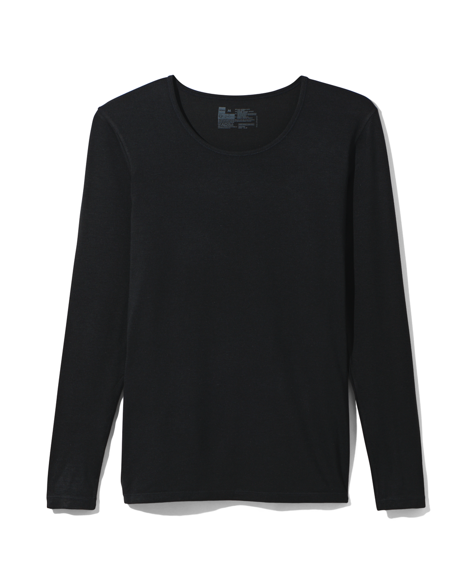 t-shirt thermique femme noir noir - 1000022106 - HEMA