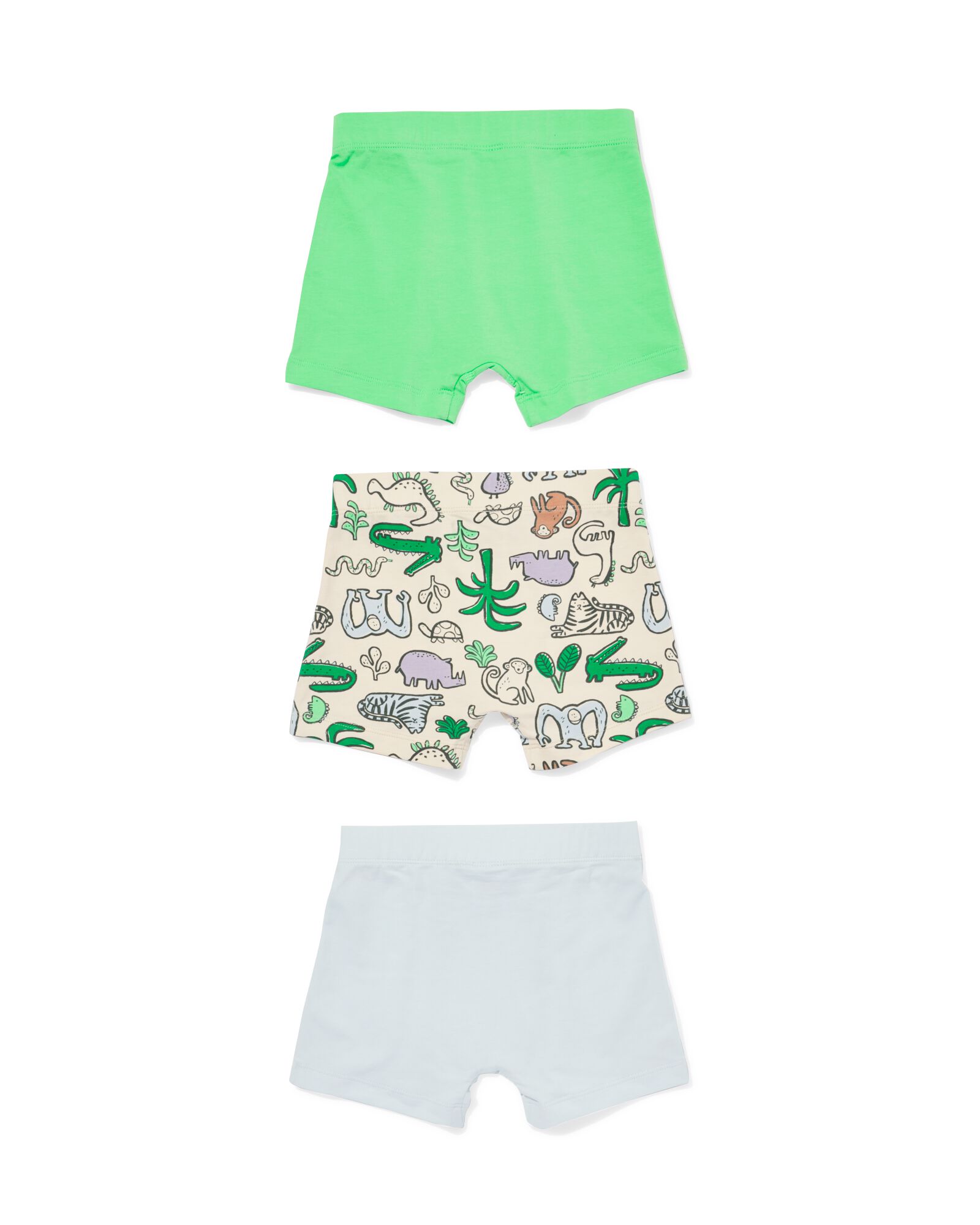 kinderboxers jungle - 3 stuks lichtblauw - 19280170LIGHTBLUE - HEMA