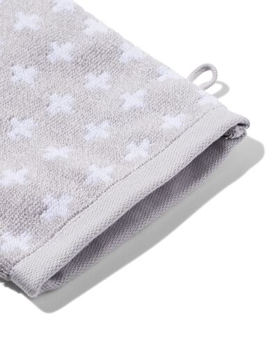 handdoeken - zware kwaliteit -  kruisje lichtgrijs lichtgrijs - 1000015754 - HEMA