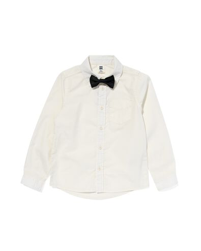 chemise enfant avec noeud papillon blanc 134/140 - 30752555 - HEMA