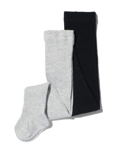 2 collants epais b&eacute;b&eacute; gris chin&eacute; gris chin&eacute; - 1000009460 - HEMA
