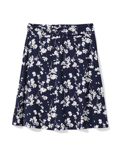 Damenrock, normale Passform, Jersey, Blumen dunkelblau dunkelblau - 36304180DARKBLUE - HEMA