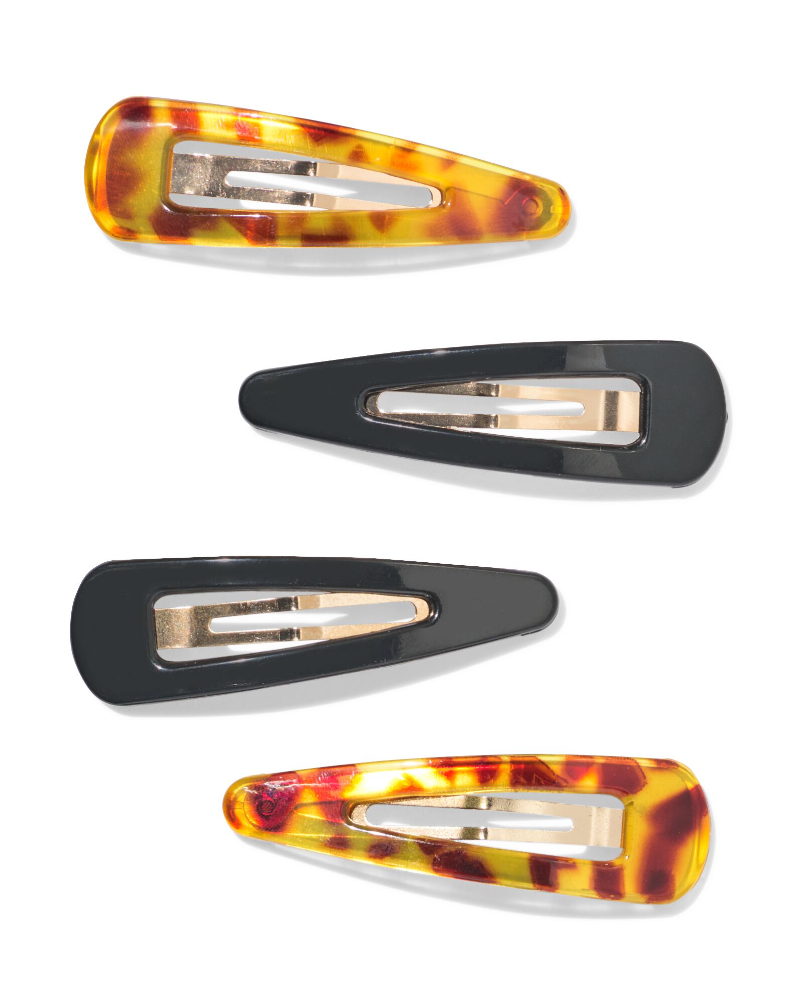 Haarspange 2,5 cm, Schildpatt, schwarz &ndash; 4 St&uuml;ck - 11800233 - HEMA