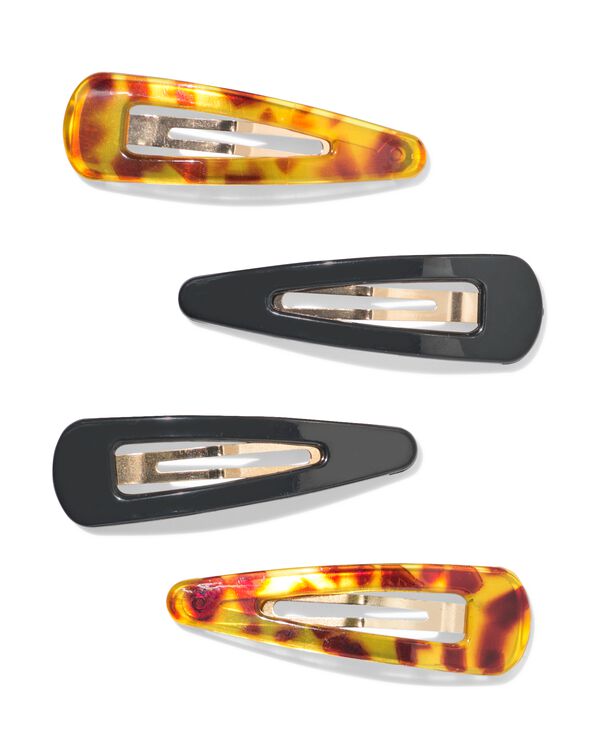 pinces &agrave; cheveux 2,5 cm &eacute;caille de tortue noires - lot de 4 - 11800233 - HEMA