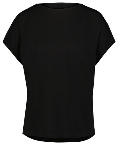 Damen-T-Shirt schwarz M - 36240352 - HEMA