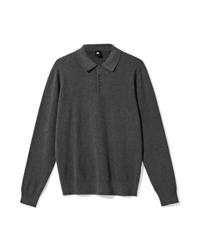 pull homme Karel  gris chin&eacute; gris chin&eacute; - 2130010GREYMELANGE - HEMA
