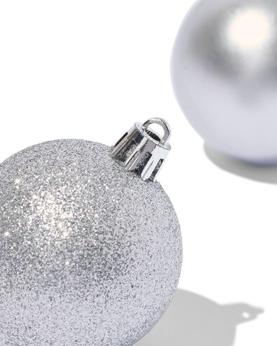 kerstboom decoratieset gerecycled plastic zilver 54-delig - 25100930 - HEMA