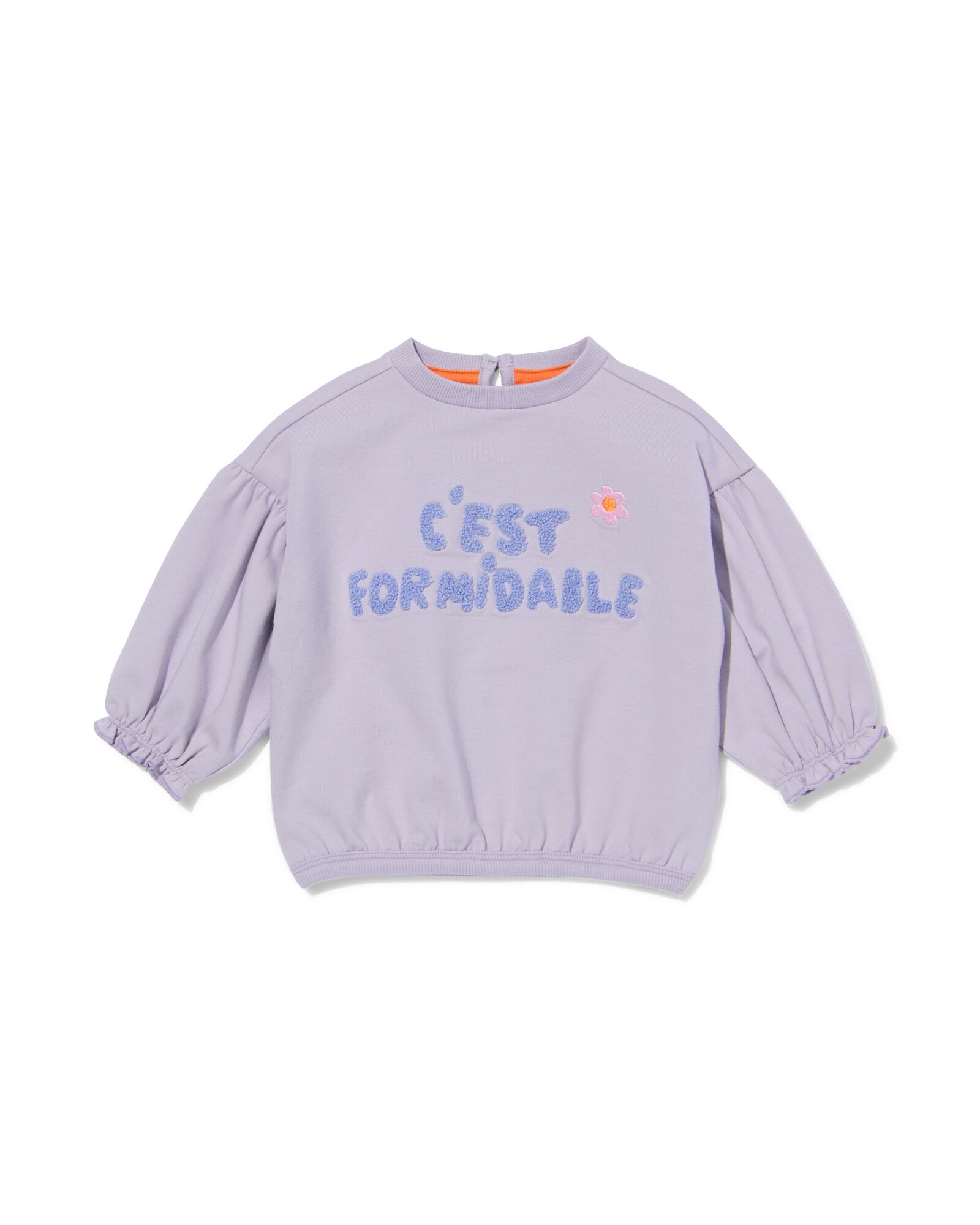 Babysweater „c'est formidable“ violett - 33083360PURPLE - HEMA