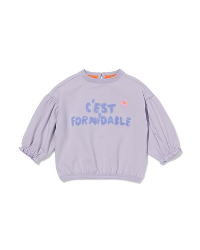 Babysweater „c'est formidable“ violett - 33083360PURPLE - HEMA