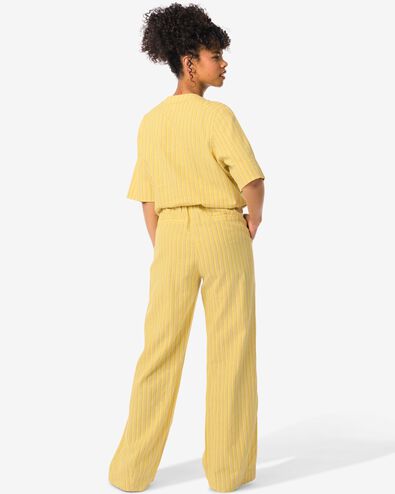 pantalon femme Koa avec lin jaune XL - 36278874 - HEMA