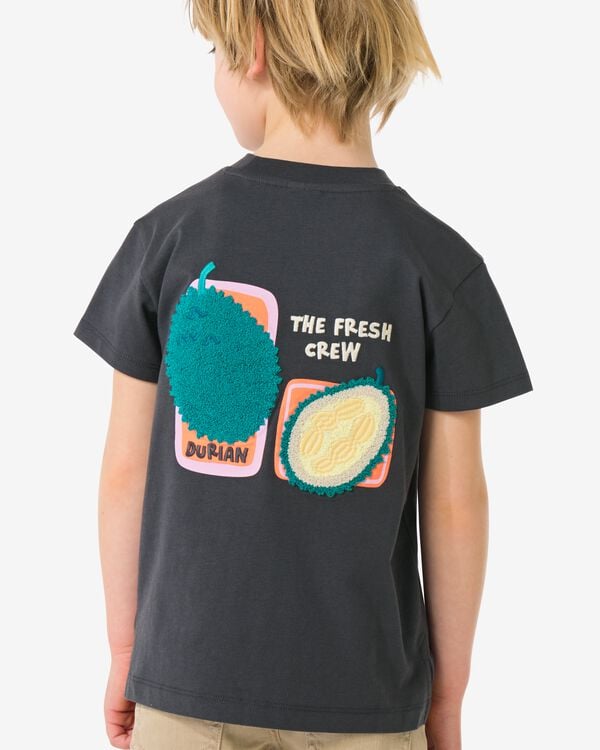 t-shirt enfant fruit gris fonc&eacute; gris fonc&eacute; - 30716601DARKGREY - HEMA