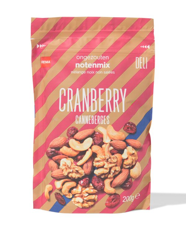 cranberrymix ongezouten 200g - 10650202 - HEMA