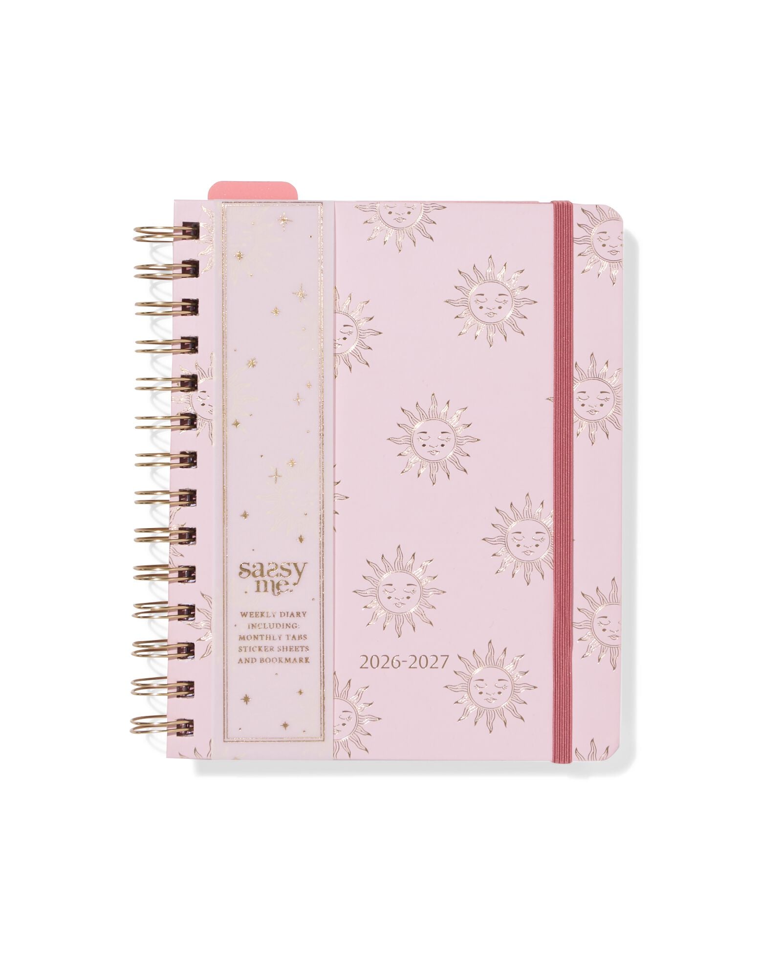 agenda scolaire sassy me 2026-2027 16,5x20,3cm soleils - 14505657 - HEMA