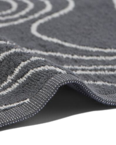essuie-mains - 50 x 50 - coton - gris - vagues - 5490040 - HEMA
