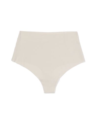 string femme taille haute microfibre c&ocirc;tel&eacute; confort ultime blanc cass&eacute; blanc cass&eacute; - 19640615OFFWHITE - HEMA