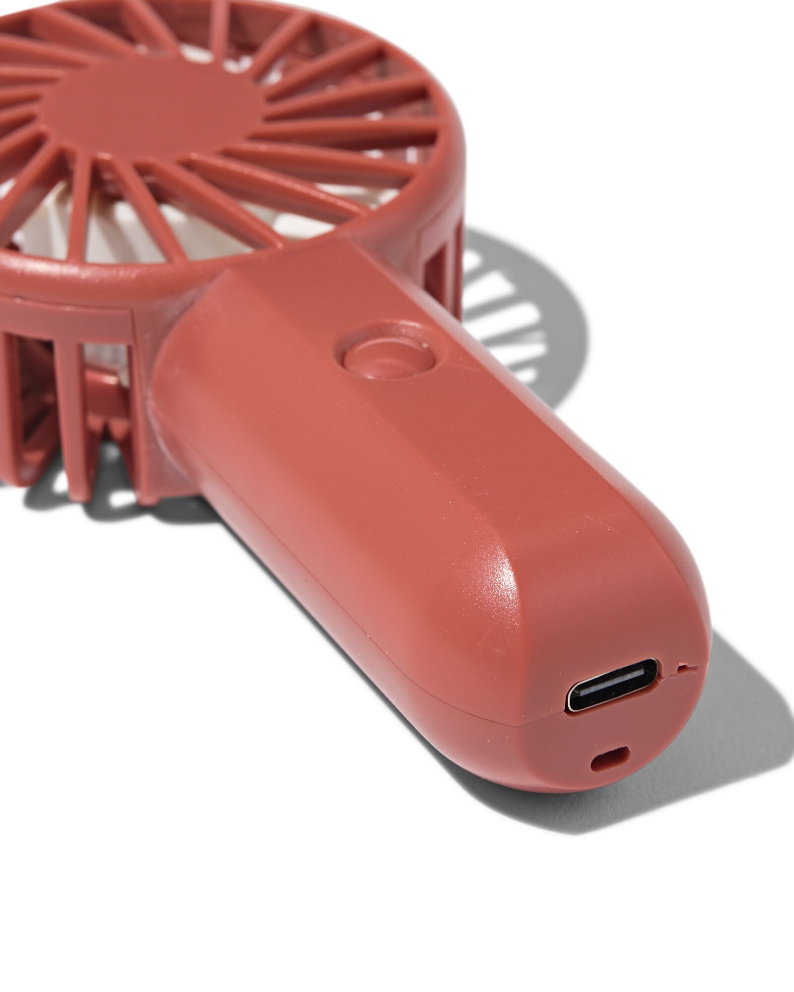 ventilateur &agrave; main rechargeable 7x22cm terra - 41800437 - HEMA