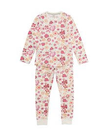Kinder-Pyjama, Blumen eierschalenfarben eierschalenfarben - 1000030171 - HEMA