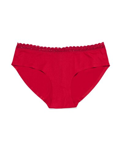 slip pour femme second skin micro rouge S - 19630347 - HEMA