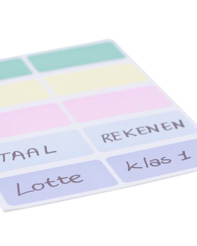 120er-Pack Etiketten, 3.8 x 1.9 cm, Pastellfarben - 14160032 - HEMA