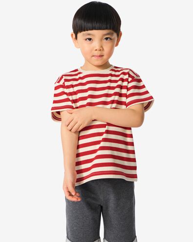 Kinder-T-Shirt mit Streifenmuster rot - 30744405RED - HEMA