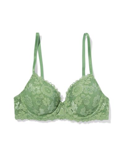 voorgevormde kanten bh met beugel groen groen - 21805545GREEN - HEMA