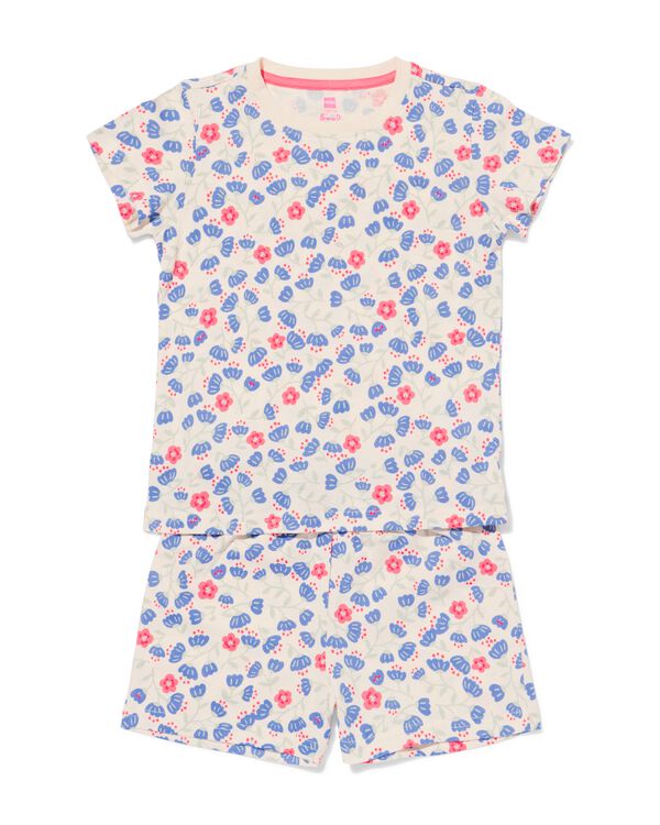 kindershortama bloemen gebroken wit gebroken wit - 23003460OFFWHITE - HEMA