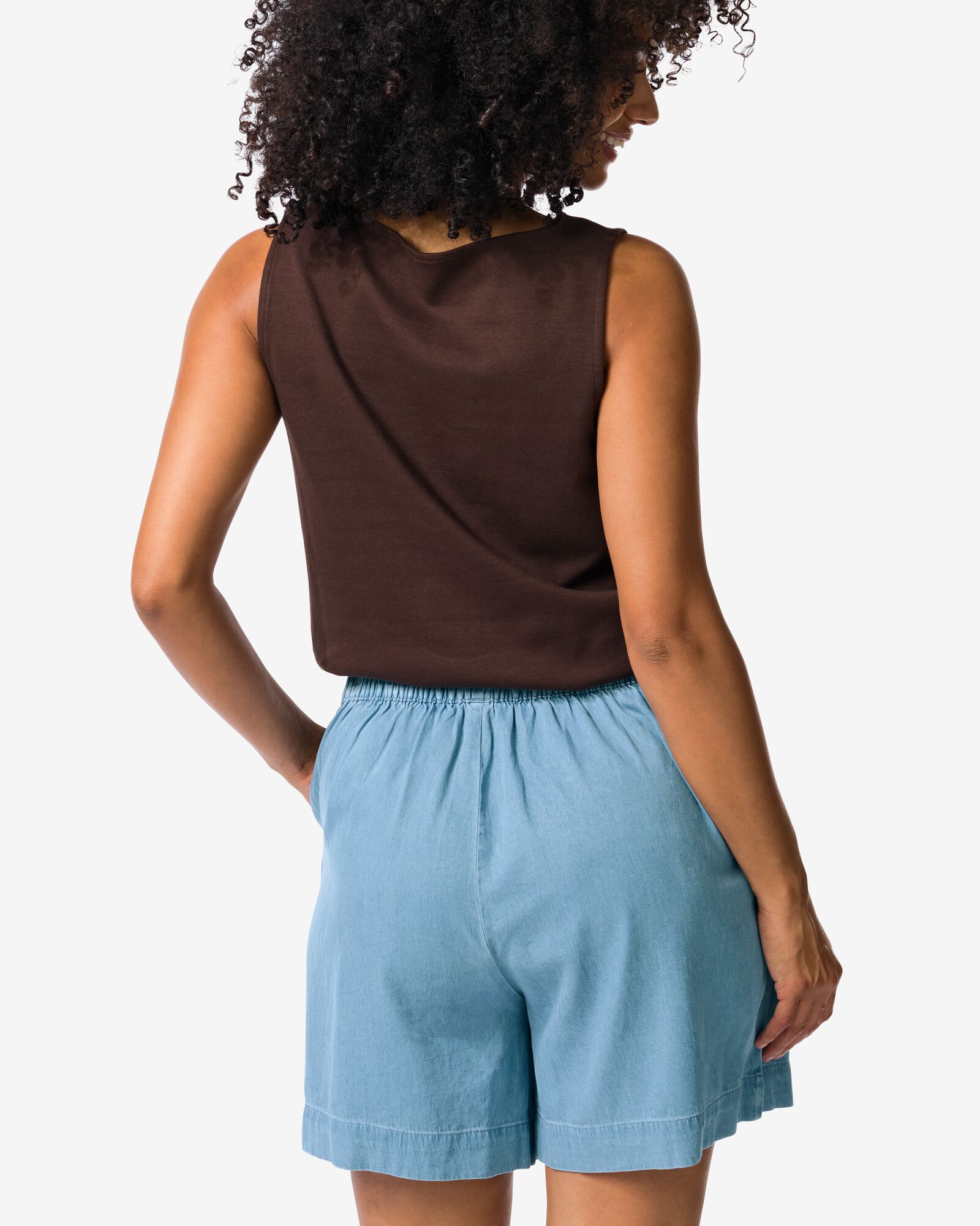 Damen-Shorts lila, Tencel - 36239489 - HEMA