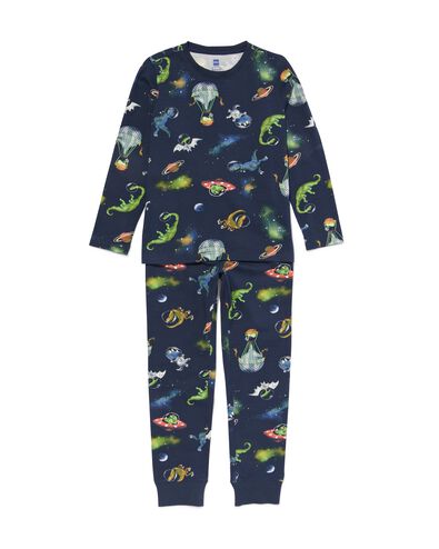 Kinder-Pyjama, Weltraum-Dinosaurier dunkelblau 98/104 - 23080581 - HEMA