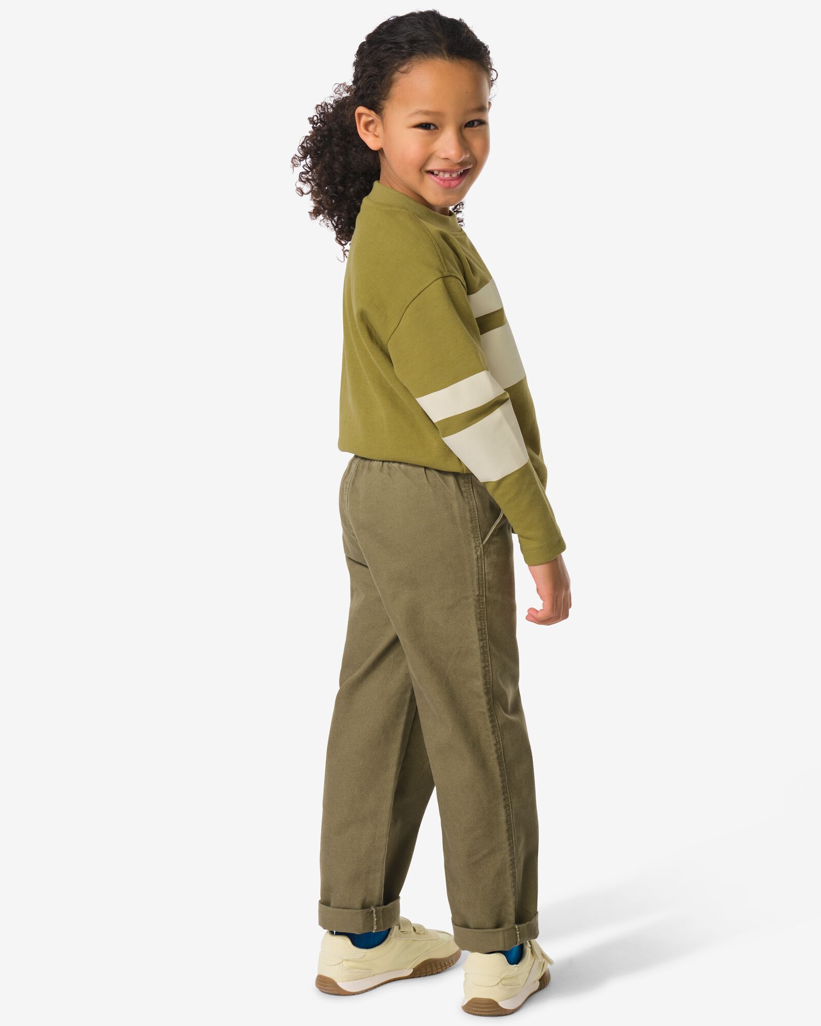 kinderbroek regular fit olijf olijf - 30710120OLIVE - HEMA