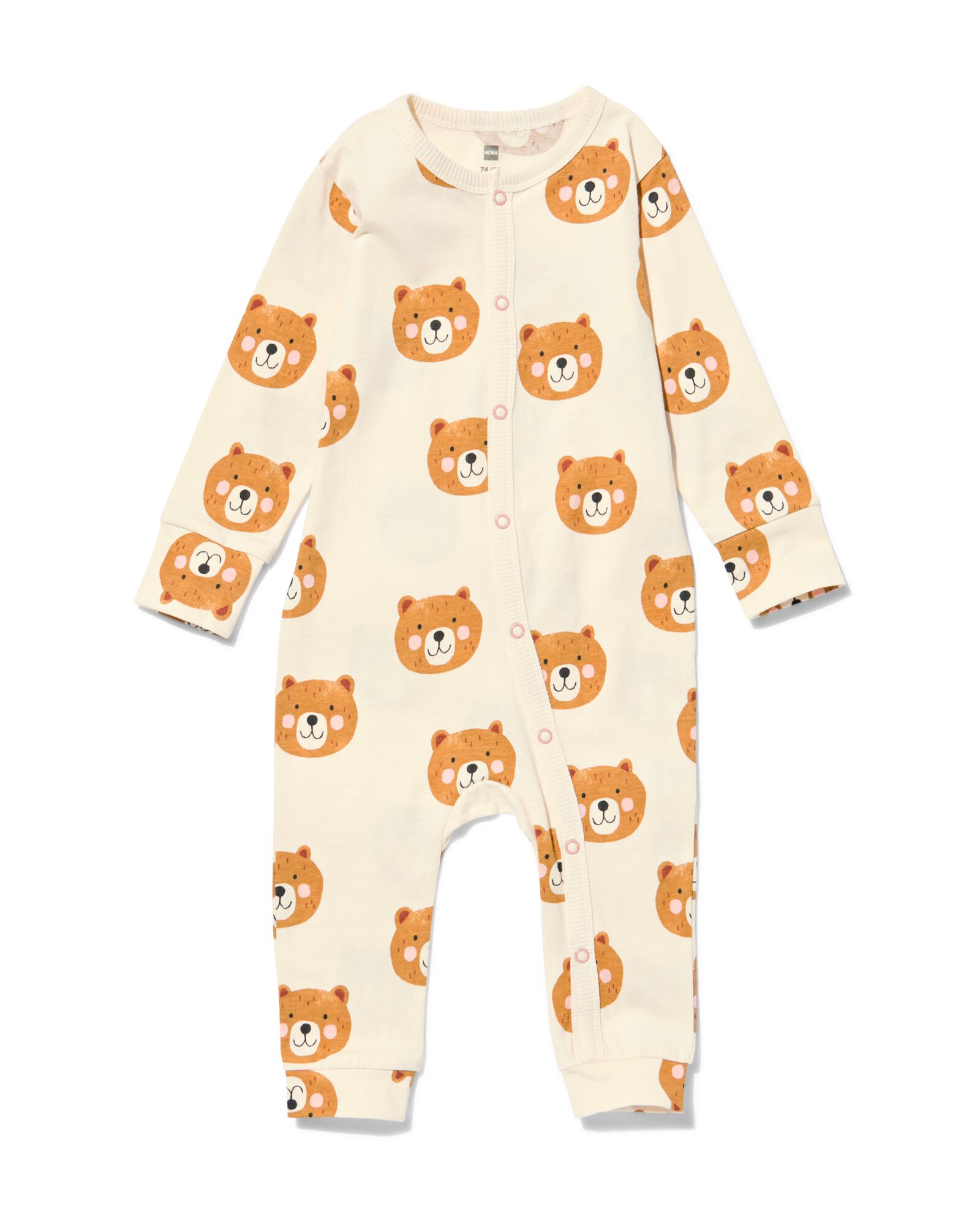 pyjama bébé coton ours beige - HEMA