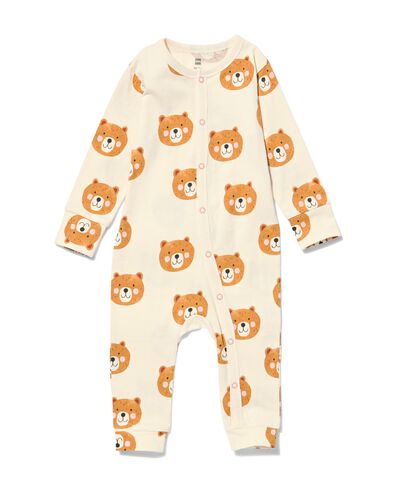 pyjama bébé velours ours blanc cassé - HEMA