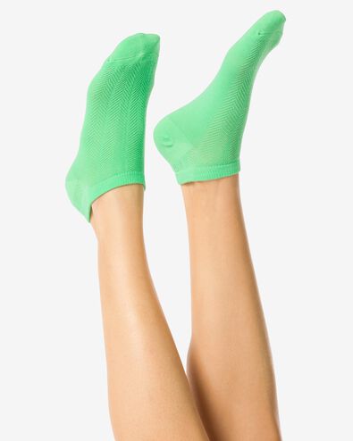 socquettes structure femme vert clair - 4280540LIGHTGREEN - HEMA