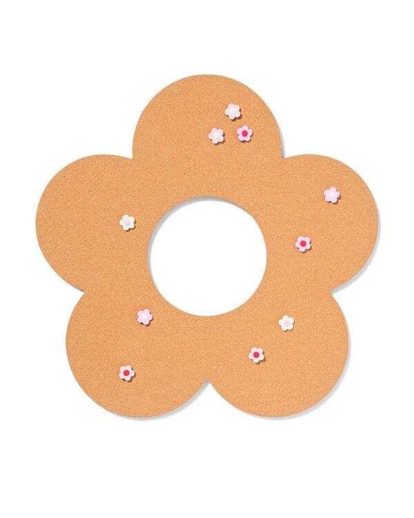 prikbord 47x47x1.1cm bloem met punaises - 61104534 - HEMA