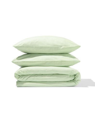 housse de couette 200x200/220 coton doux vert clair - 5750180 - HEMA