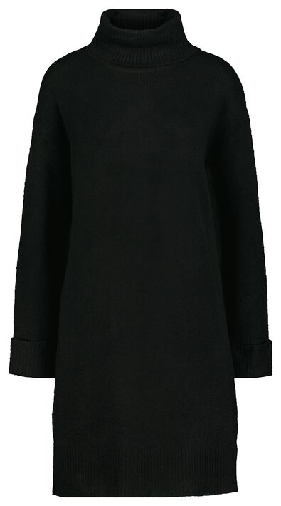 robe femme avec col en maille Vicky noir XL - 36332674 - HEMA