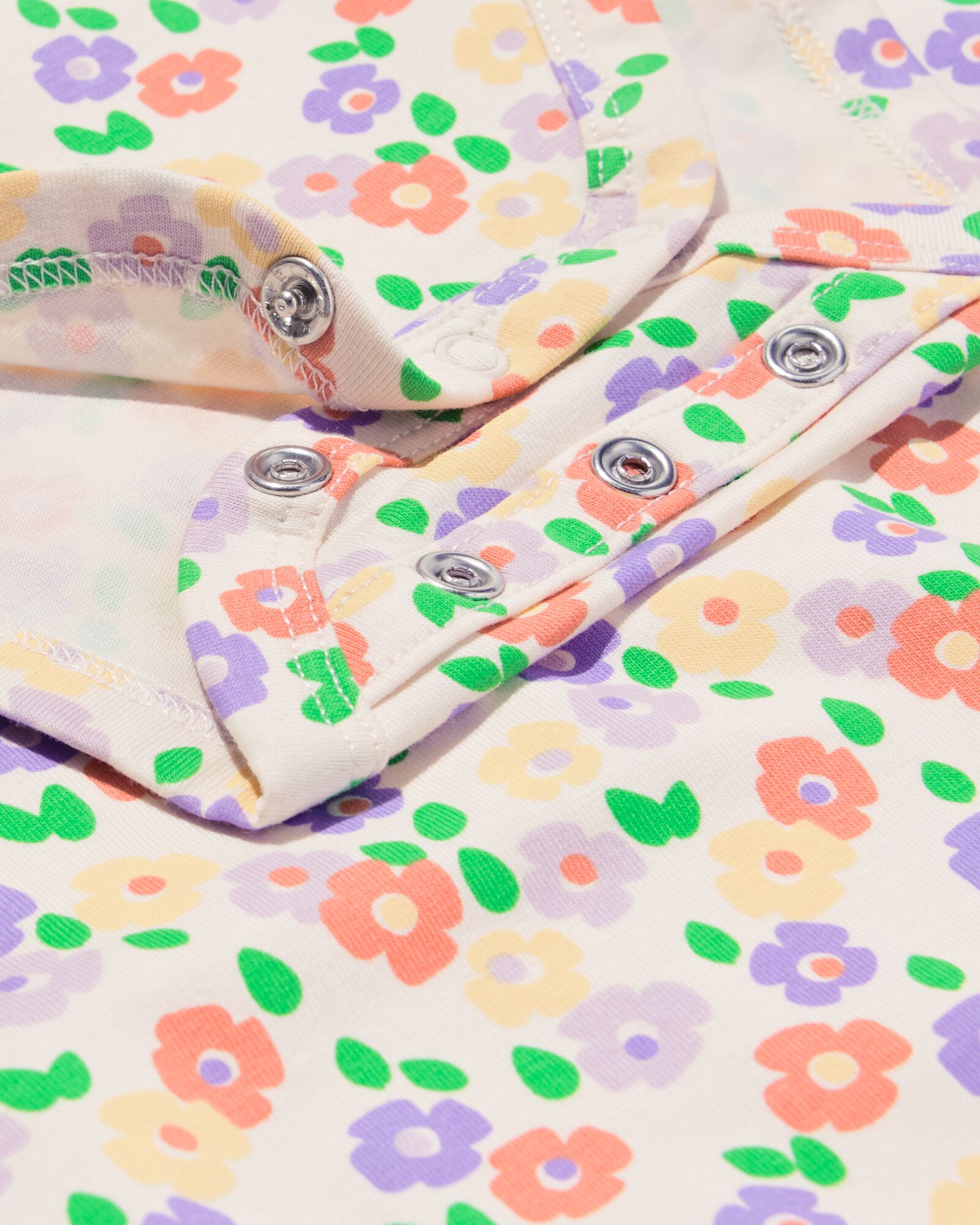 baby meegroei body ruches bloemen gebroken wit gebroken wit - 33303160OFFWHITE - HEMA